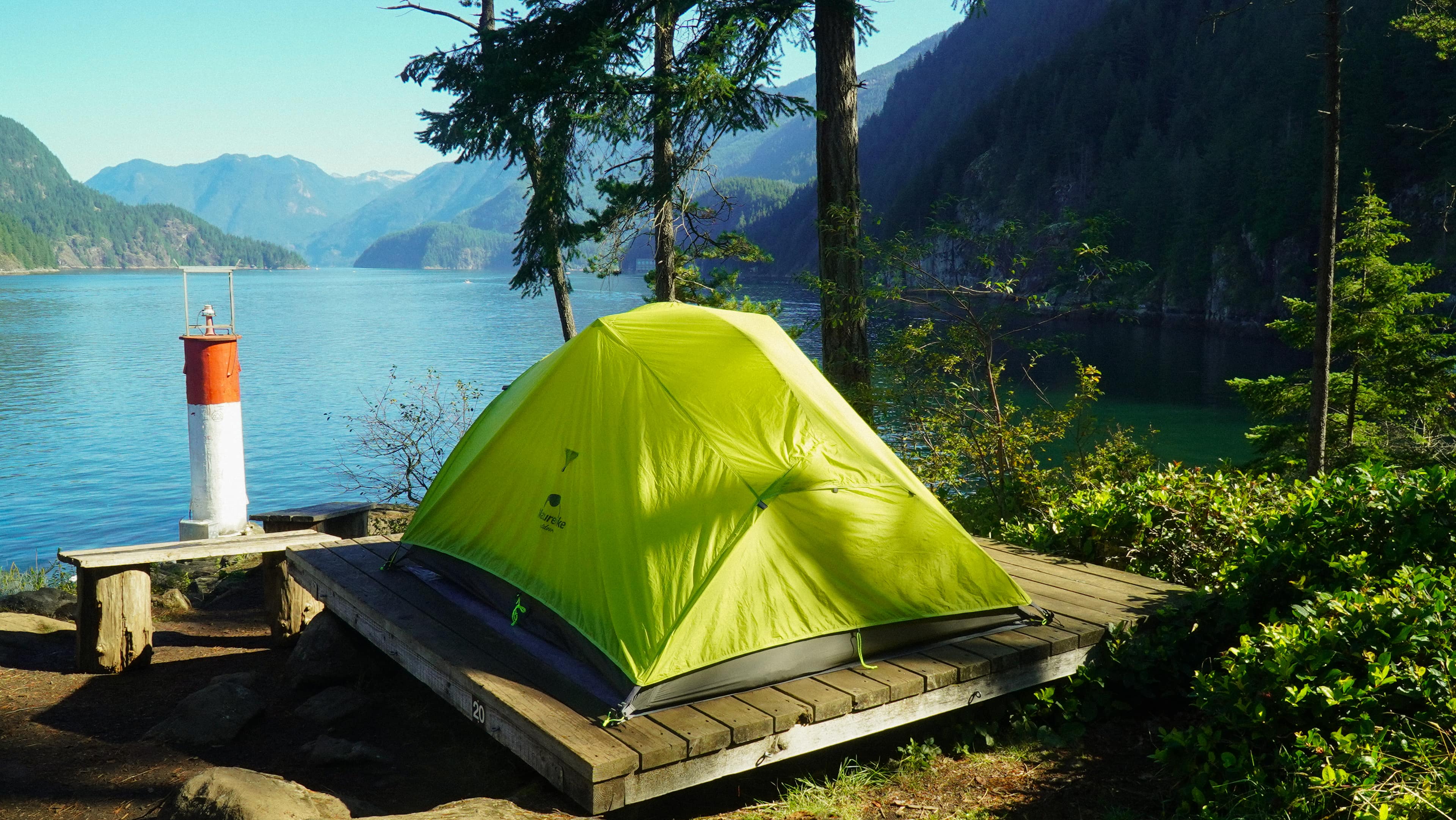 A Naturehike tent pitched in the mountains