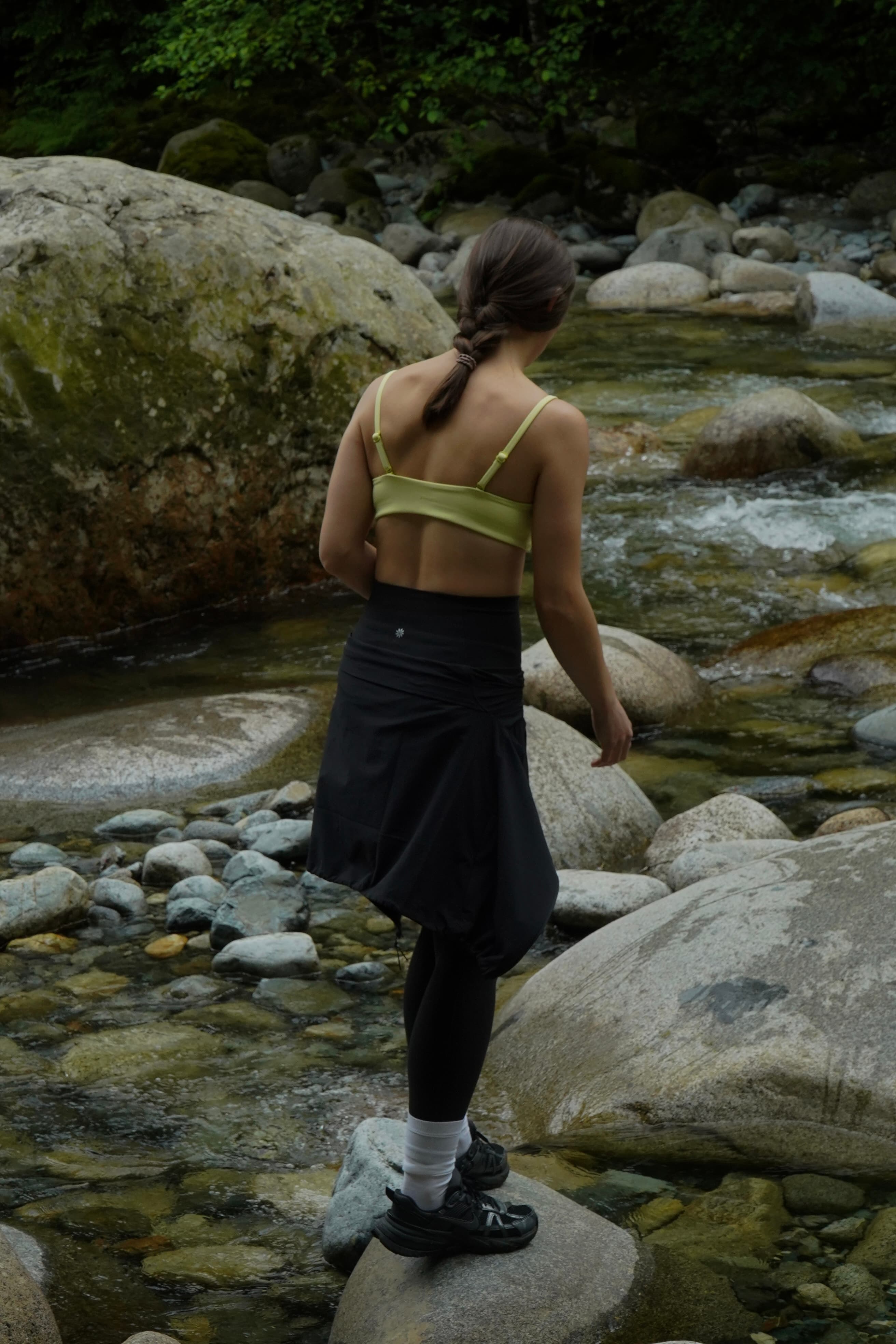 Mariia — outdoor content creator, coastal forest