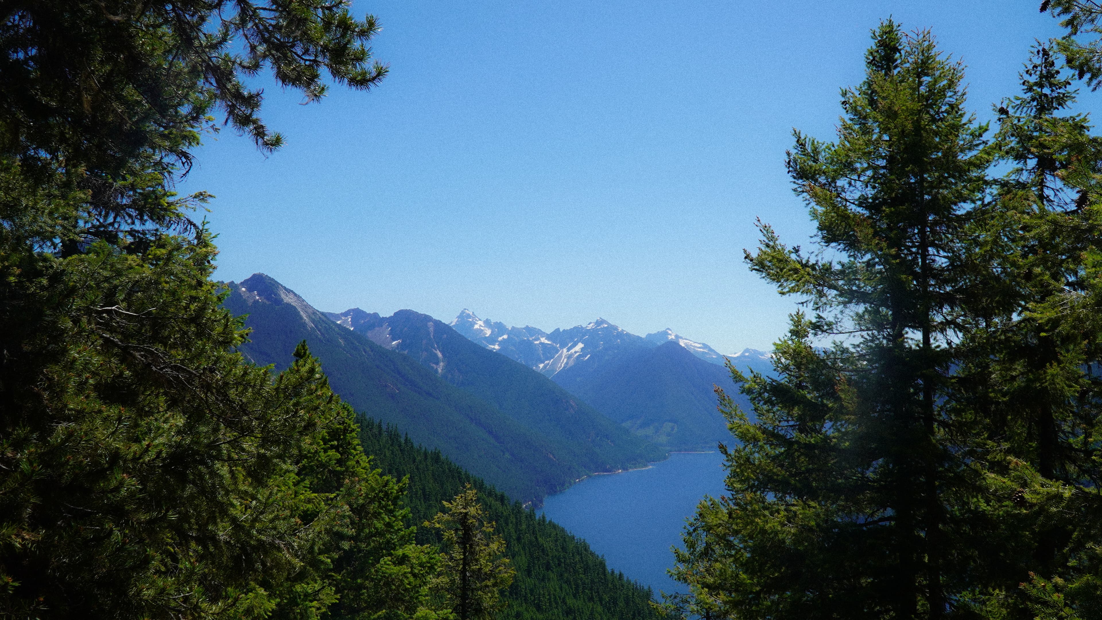 Alpine ridgeline — Lululemon activewear on the trail