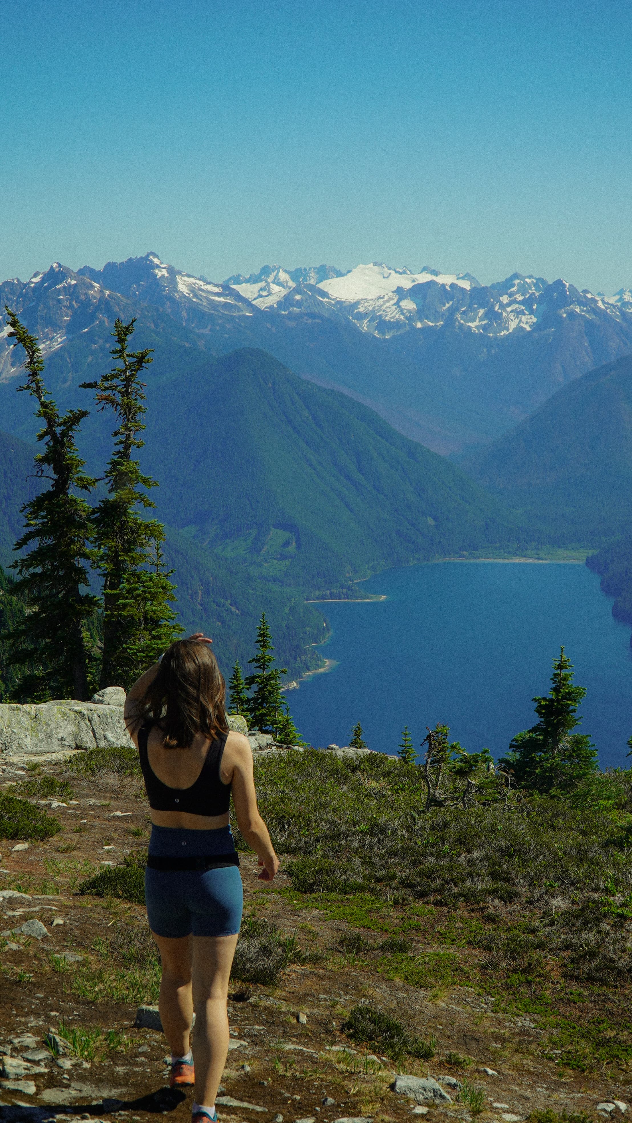Mountain lake overlook